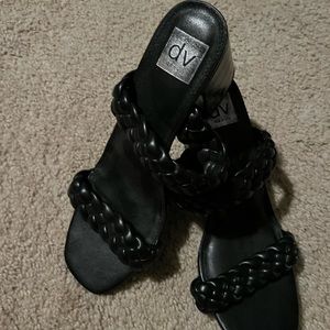 Black Dolce Vida braided sandals